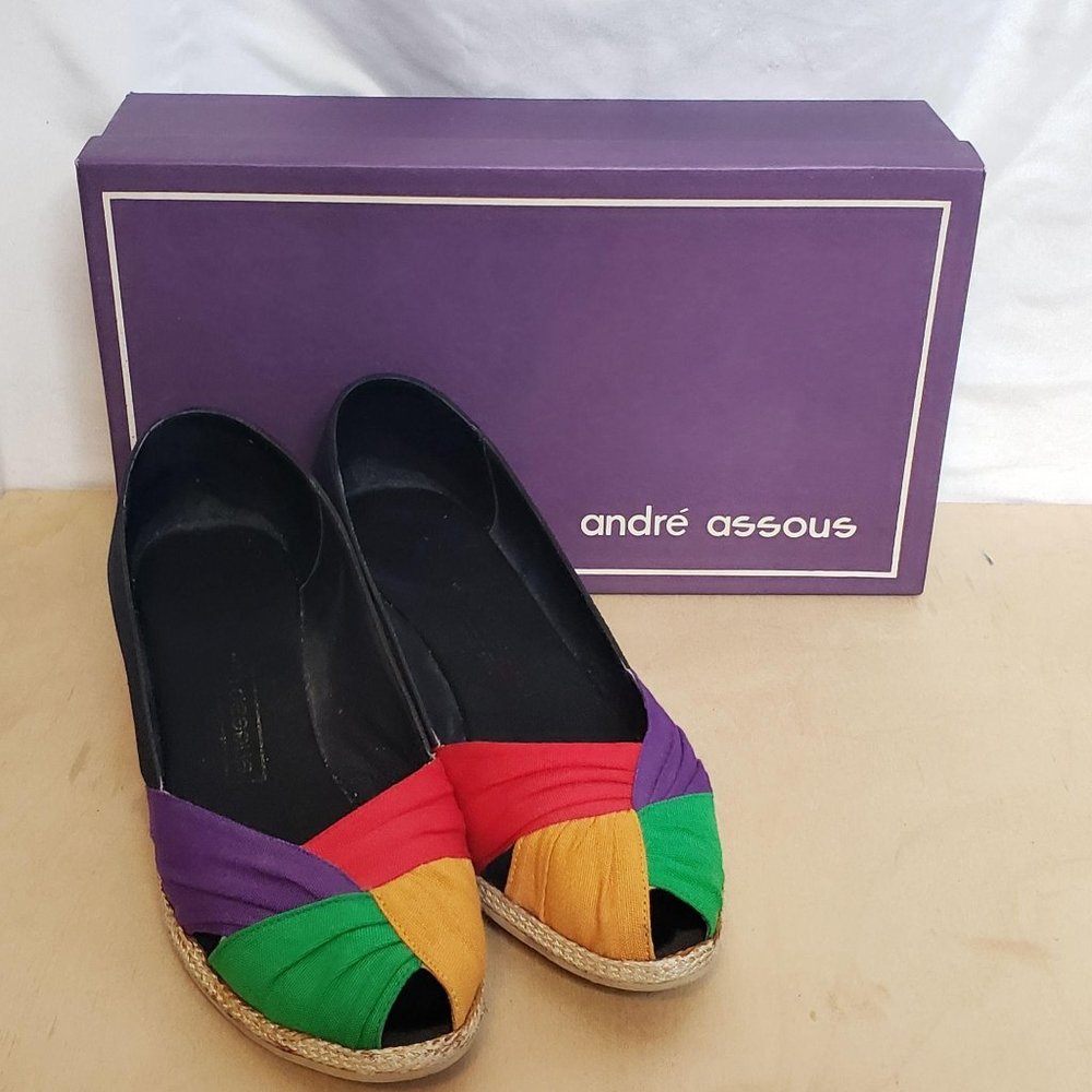 Andre Assous Wedge Rainbow Shoes Women 6M